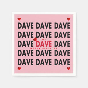 Dave Plus Text Templates Napkin