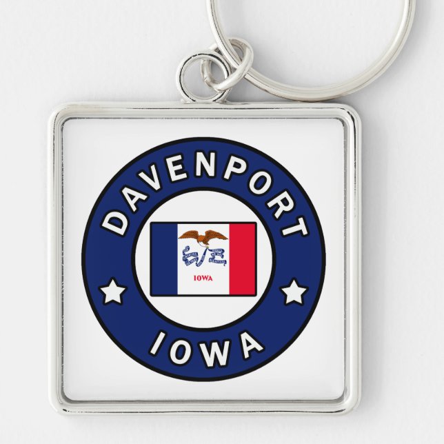 Davenport Iowa Key Ring (Front)