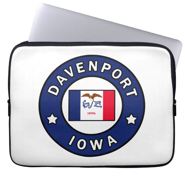 Davenport Iowa Laptop Sleeve (Front)