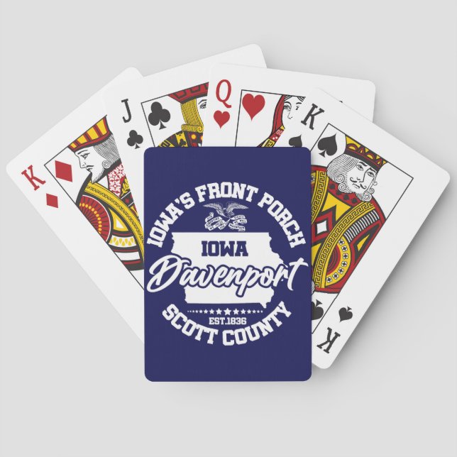 Davenport,Iowa Playing Cards (Back)