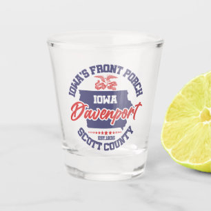 Davenport,Iowa Shot Glass