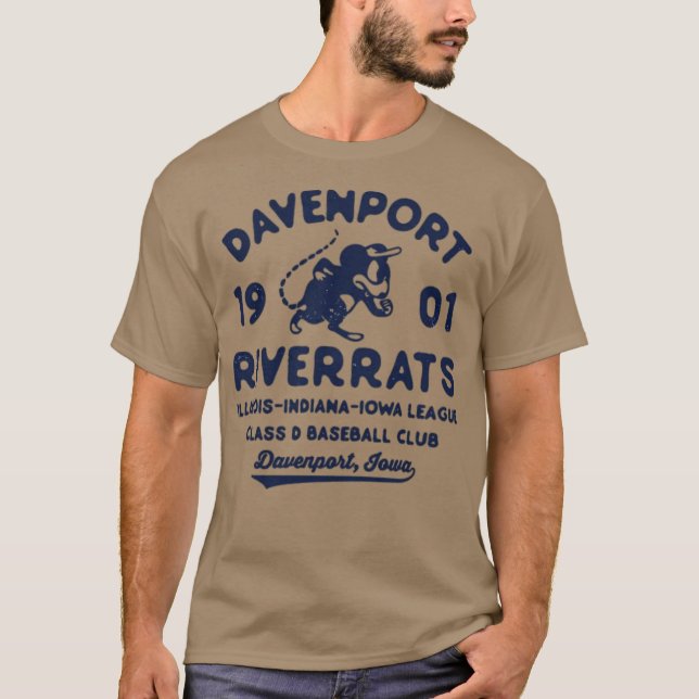 Davenport River Rats - Iowa T-Shirt (Front)