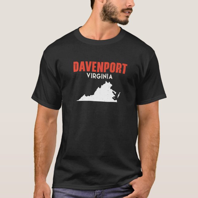 Davenport Washington USA State America Travel Wash T-Shirt (Front)