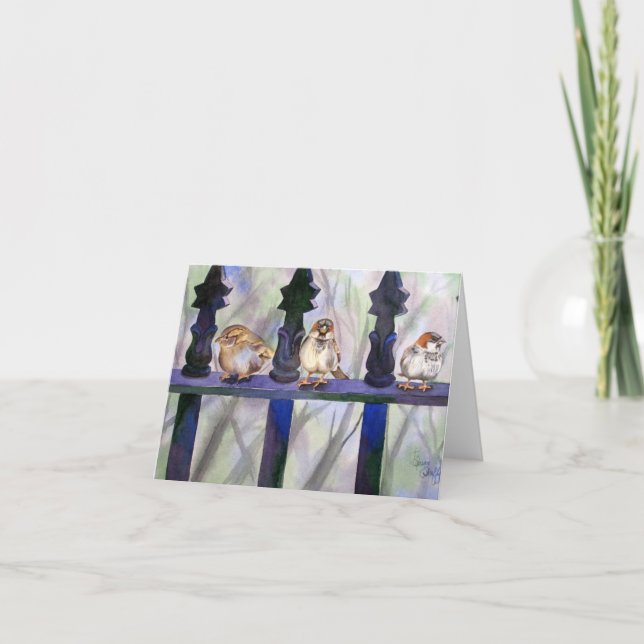 Dave's Sparrows Note Card (Front)