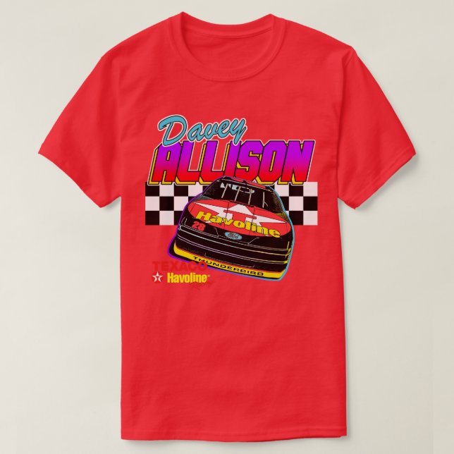 Davey Allison Havoline Retro NasDesign T-Shirt (Design Front)