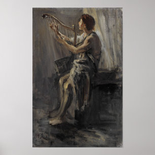 David (1899) Painting by Jozef Israëls Poster