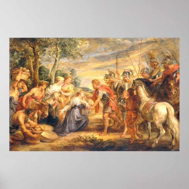 David and Abigail - Sir Peter Paul Rubens Fine Art Poster (Front)