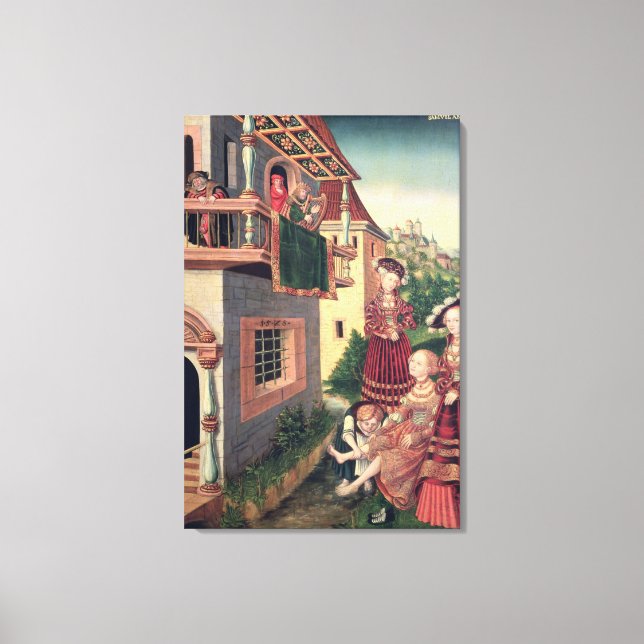 David and Bathsheba, 1528 Canvas Print (Front)