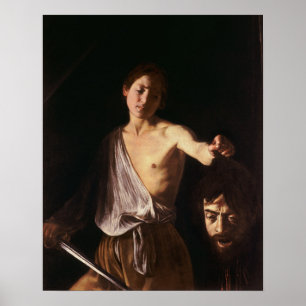 David and Goliath by Caravaggio in Rome - Poster