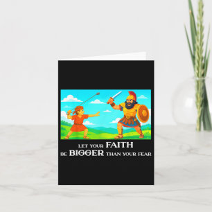David And Goliath Christian Inspirational Men, Wom Card