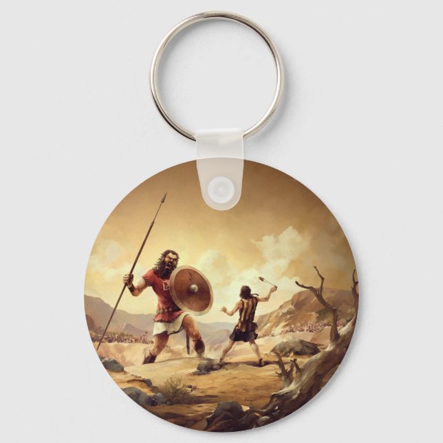David and Goliath Key Ring (Front)