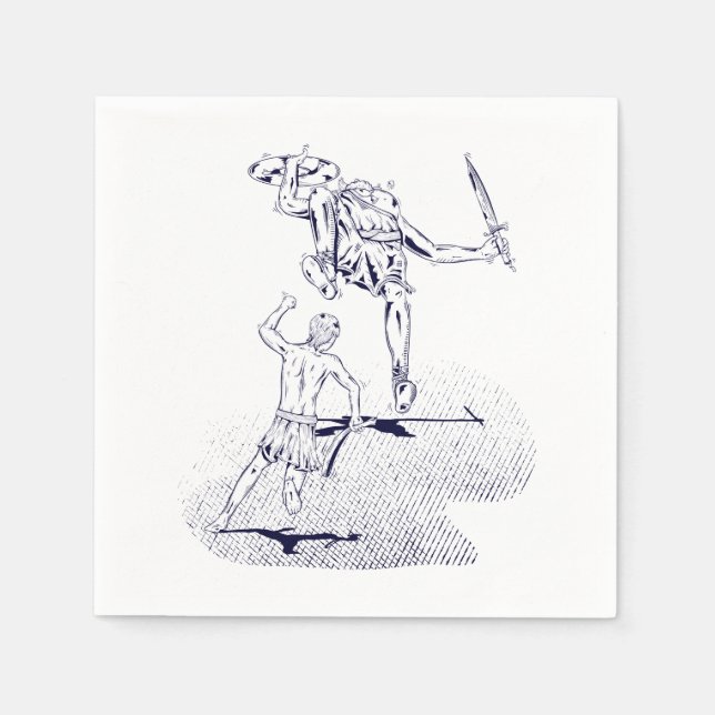 David and Goliath Napkin (Front)