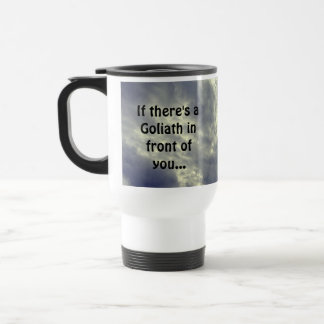 David and Goliath Quote  Travel Mug