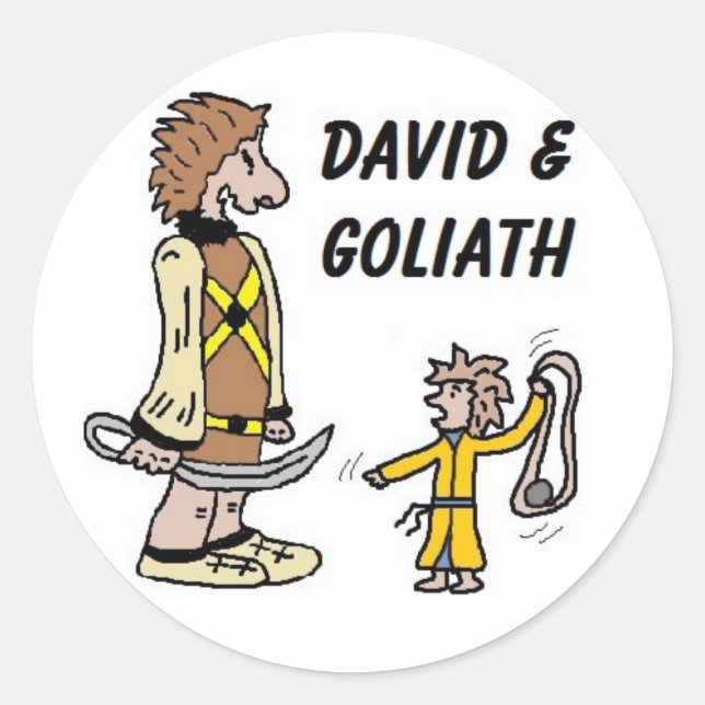 David and Goliath Stickers (Front)