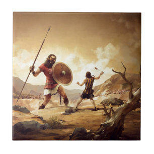 David and Goliath Tile