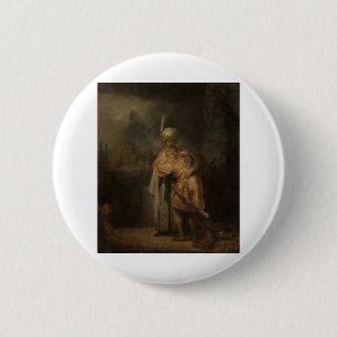 David and Jonathan - Rembrandt - c1642 6 Cm Round Badge