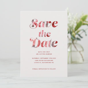 David Austin Rose Floral Wedding Invitation