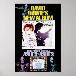 David Bowie 1980 Scary Monsters US Promo Poster