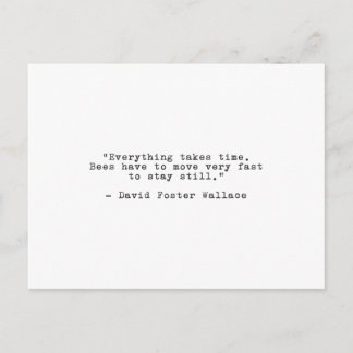 David Foster Wallace Patience Quote Postcard