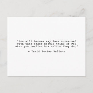 David Foster Wallace Quote Postcard