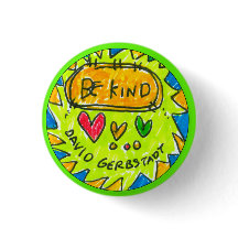 david gerbstadt, be kind, button, 3 hearts,