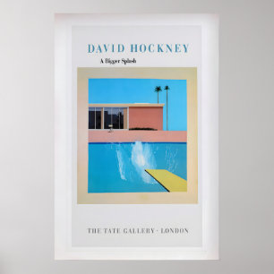 David Hockney 'A Bigger Splash' Vintage Exhibition Poster