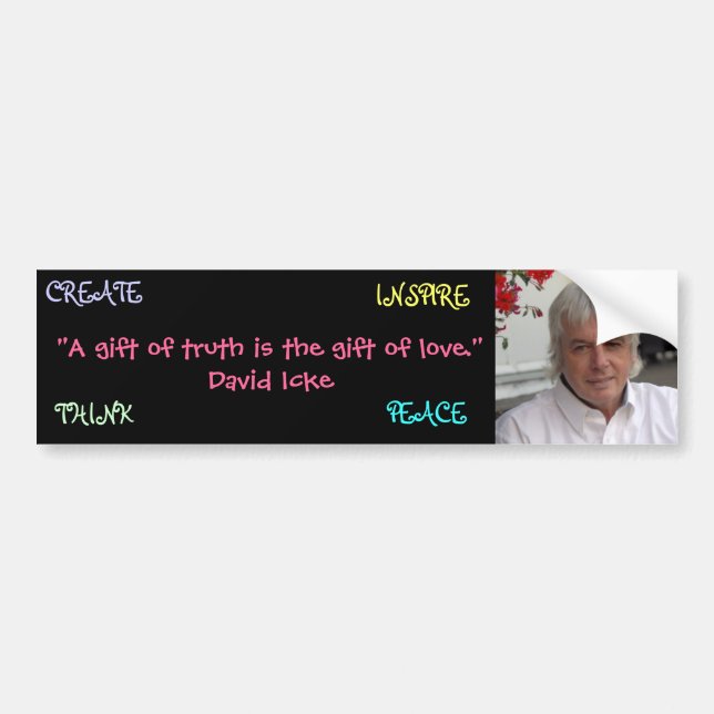 David Icke Bumper Sticker (Front)