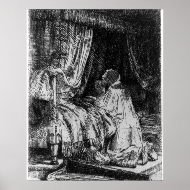 David in Prayer - Rembrandt - 1652 Poster (Front)
