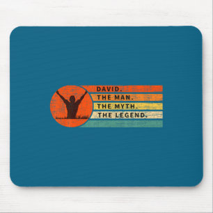 David Man Myth Legend Funny Retro Vintage Birthday Mouse Mat