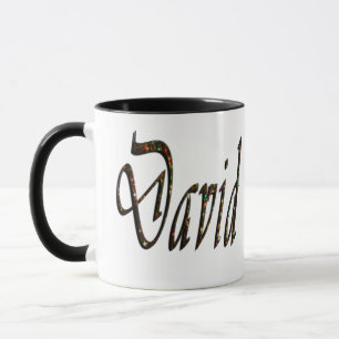 David, Name, Logo, Mug