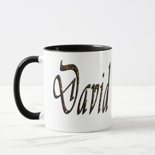 David, Name, Logo, Mug (Left)