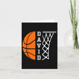 David Name Personalised Bysketbyll Player Graphic  Card