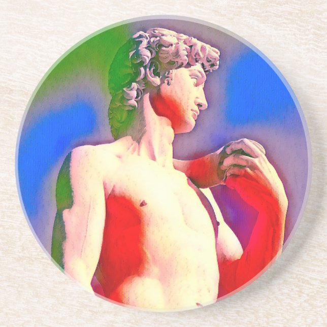 DAVID OF GLENDALE Sandstone Coaster (Front)