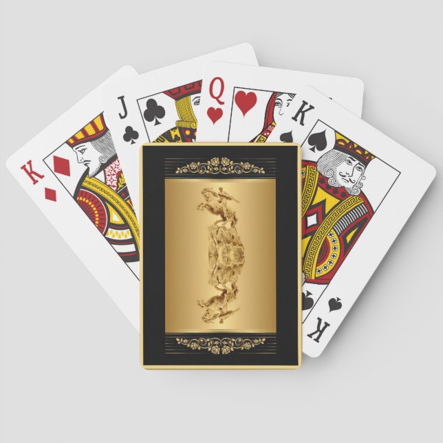 David of Sassoun Gold Classic Playing Cards (Back)