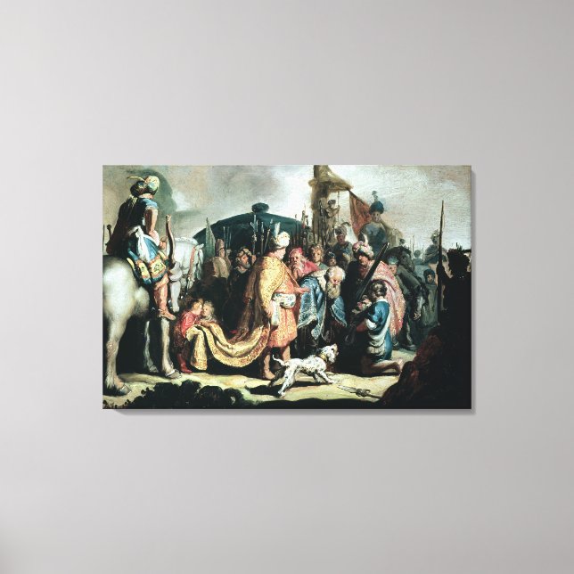 David Offering the Head of Goliath to King Saul Canvas Print (Front)