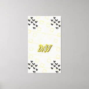 David, personal name of handdrawn handwriting canvas print