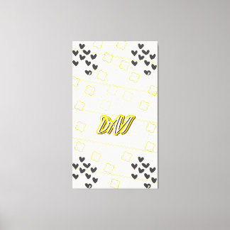 David, personal name of handdrawn handwriting canvas print