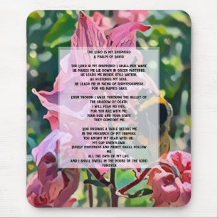 David Psalm 23 biblical quote Mouse Mat