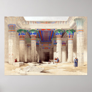 David Roberts Grand Portico of the Temple of Phila Poster