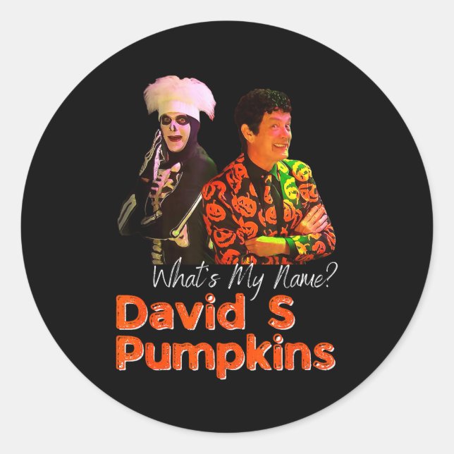 David S Pumpkins Skeleton Funny Skit Men Clothing  Classic Round Sticker (Front)