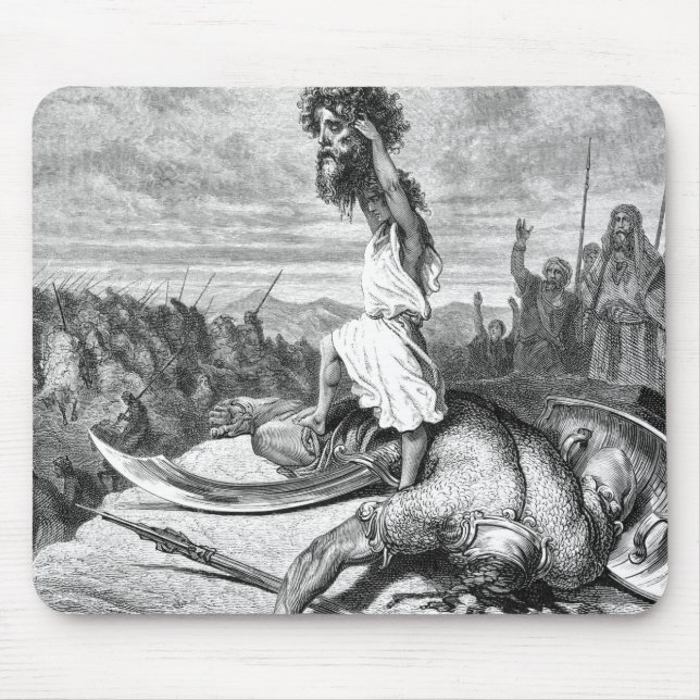 David Slays Goliath From Gustave Dore 1886 Mouse Mat (Front)