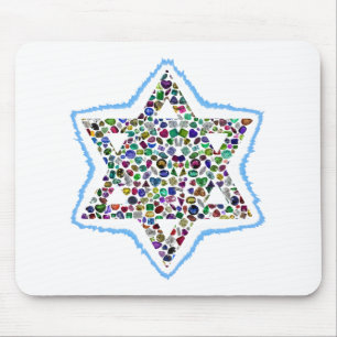David Star made with Gemstones Mouse Mat