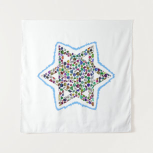 David Star made with Gemstones Tapestry