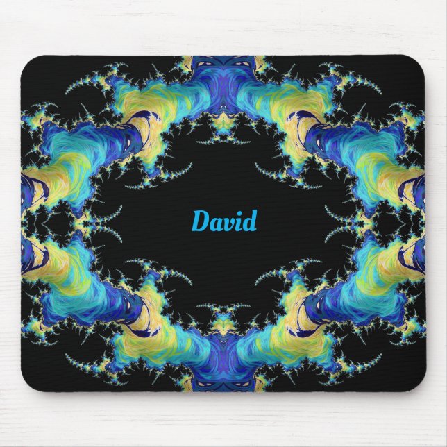DAVID ~ Strange 3D Pattern ~ Personalised Mouse Mat (Front)
