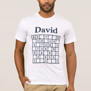 David Sudoku Puzzle – Classic Navy Blue Edition T-Shirt