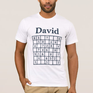 David Sudoku Puzzle – Classic Navy Blue Edition T-Shirt