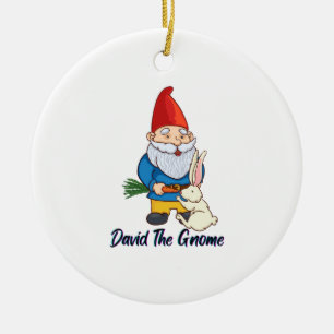 David The Gnome   Ceramic Tree Decoration