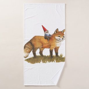 David The Gnome Woodland Forest Friends   Bath Towel