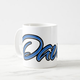 David Vorname Name blue Tasse Kaffeetasse Coffee Mug