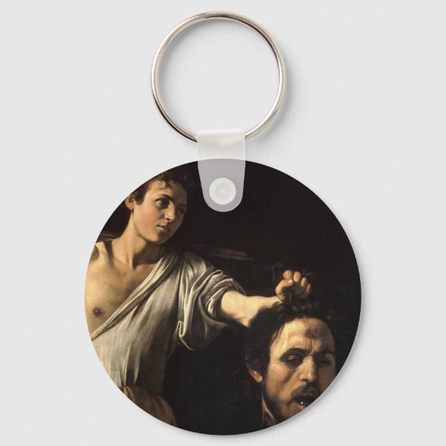 David with the Head of Goliath, Caravaggio Key Ring (Front)